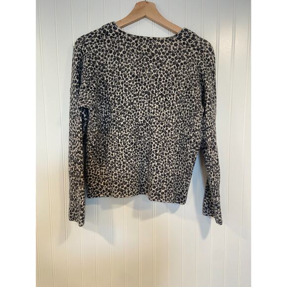 Madewell Ditsy Floral Knit Cardigan Sweater Cropped Stretch Ribbed Wool sz XS - Picture 6 of 6